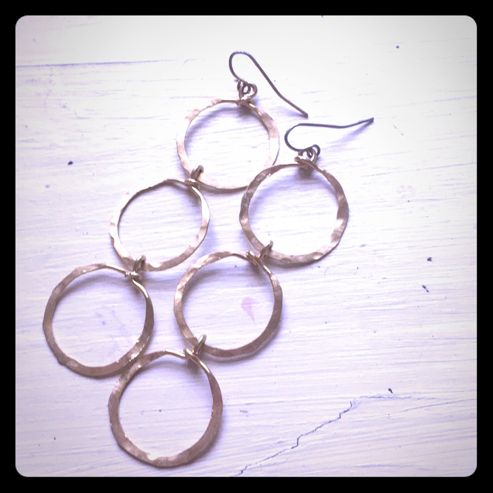 14k gold filled dangly earrings